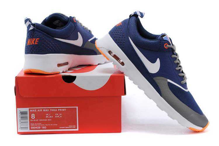 Nike Air Max Thea Singapore Pas Cher Acheter Et Vendre Baskets Bleu Blanc Gris Fonce